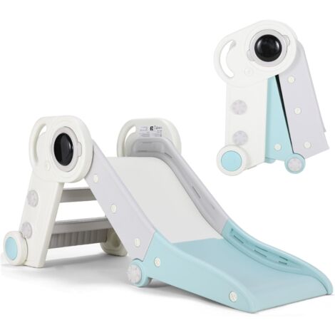 Froadp Scivolo 8 In 1 Per Bambini Da 1 Anno – Con Tunnel, Canestro E Telescopio – Interno/Esterno, HDPE, Portata 50 Kg – 141x154x86 Cm