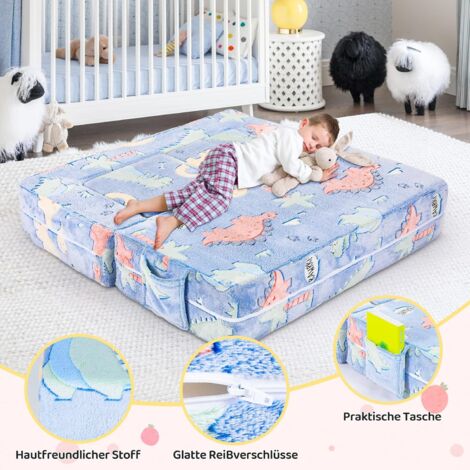 Divano Pieghevole 2 In 1 Per Bambini Con Cuscino – Divano Letto Luminescente Con Stelle – Per Cameretta, Gioco E Relax, Morbido E Portatile