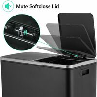 Operitacx 2 Pezzi Cestino Coperchio Ribaltabile Per Scrivania - Mini Pattumiera Forma Animale Per Ufficio E Casa (Blu E Rosa) - 3
