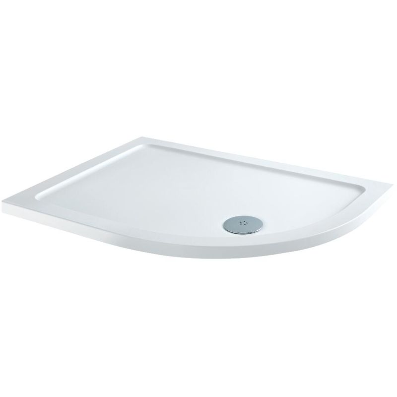 Milano Rasa - White Slate Effect Shower Tray - Choice of Size and Riser Kit