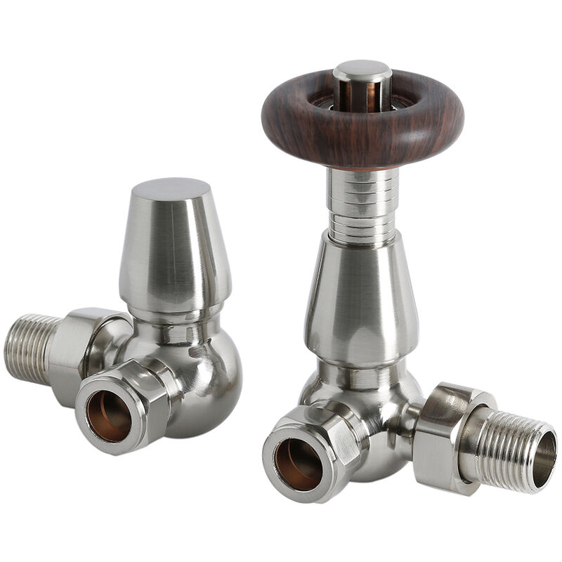 Milano Windsor - Traditional Corner TRV Thermostatic Radiator Valves - Satin
