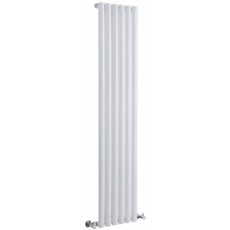 Milano Aruba - Modern White Vertical Column Single Panel Designer Radiator - 1600mm x 354mm
