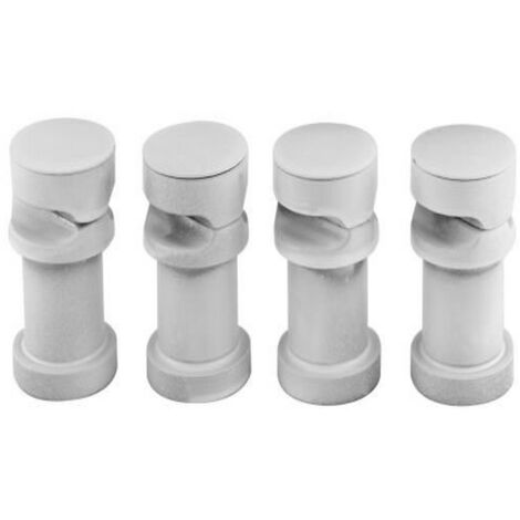 Milano Aruba Set of 4 Horizontal Radiator Brackets - White