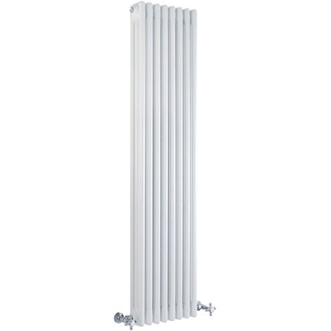 Milano Windsor White Cast Iron Style Triple Column Vertical Radiator