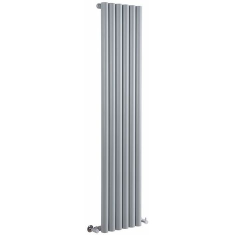Milano Java - Modern Silver Vertical Round Tube Column Single Panel ...