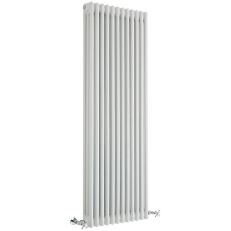 Milano Windsor - 1500mm x 560mm Traditional Cast Iron Style Triple Column Vertical Radiator – White