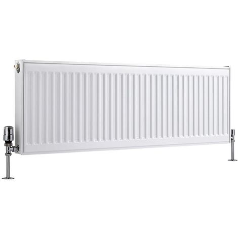 Milano Compact – Modern White Type 11 Central Heating Single Panel Horizontal Convector Radiator - 400mm x 1200mm