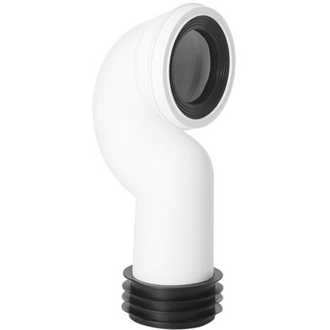 Milano - Bathroom Flexible Plastic Close Coupled Toilet WC Pan Swan Neck Connector