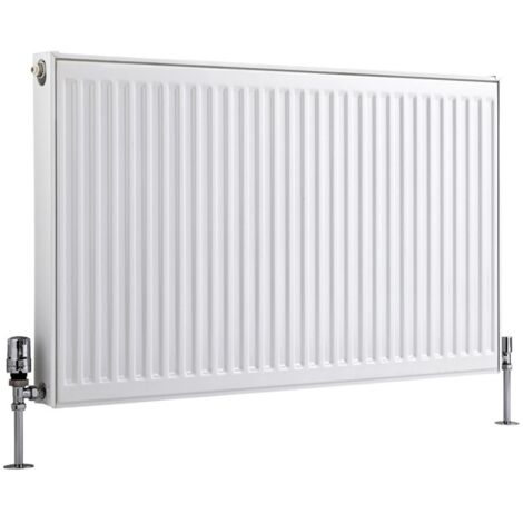 Milano Compact White Type 11 Central Heating Single Panel Horizontal Convector Radiator - 600mm x 1100mm