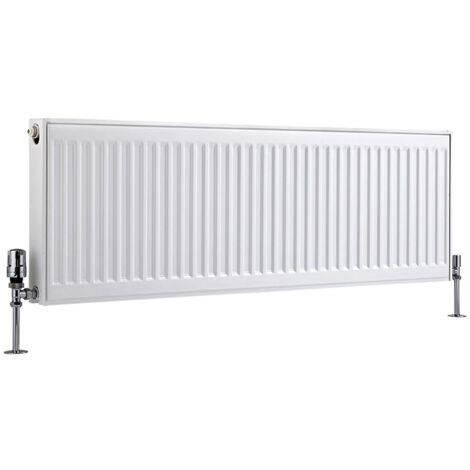 Milano Compact White Type 22 Central Heating Double Panel Horizontal Convector Radiator - 400mm x 1400mm