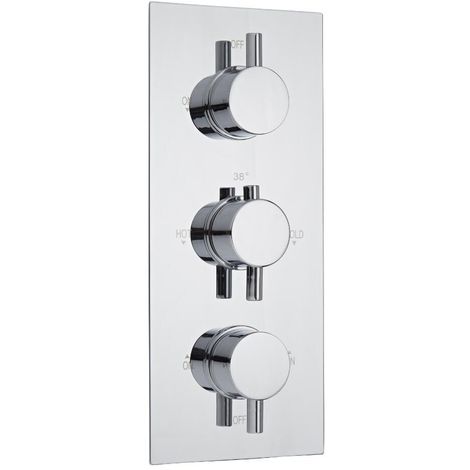 Milano Mirage – Modern 3 Outlet Triple Diverter Thermostatic Concealed ...