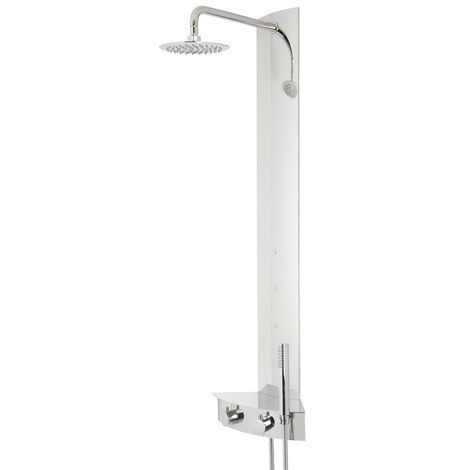 Milano Astley - Modern Corner Thermostatic Shower Tower Panel with ...