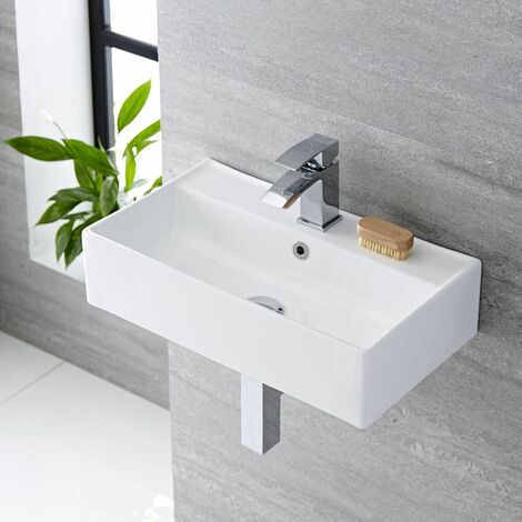 Milano Dalton - Modern 550mm x 310mm White Ceramic Rectangular ...