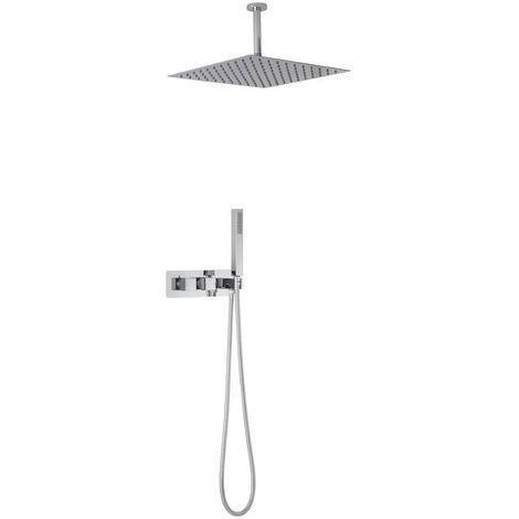 Milano Arvo - Modern 2 Outlet Twin Diverter Thermostatic Mixer Shower ...