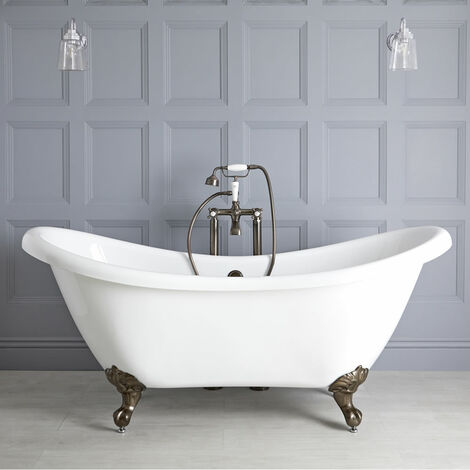 Milano Legend White 1750mm x 730mm Traditional Bathroom Double Ended Milano Legend White 1750mm x 730mm Traditional Bathroom Double Ended