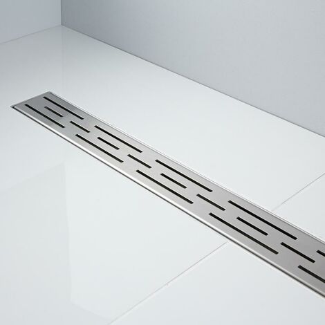 Milano - Linear Brushed Stainless Steel Shower Drain with Grate - 800mm ...