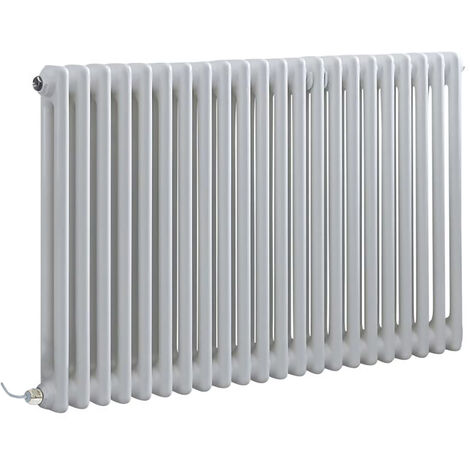 Milano Windsor - Traditional Cast Iron Style White Horizontal Double Column Electric Radiator - 600mm x 1010mm