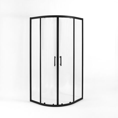 Milano Nero Black Reversible Quadrant Shower Enclosure - 760mm x 760mm