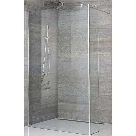Milano Portland - 1000mm Chrome Recessed Walk In Wet Room Shower Enclosure Screen&44 Return Panel&44 Profile and Support Arm - 1200mm Tile Insert Shower Drain (1/5)