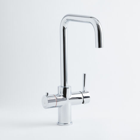 Milano Mirage - Modern 3-in-1 Boiling Water Kitchen Sink Mixer Tap with Swivel Spout, Boiler and Filter – Chrome