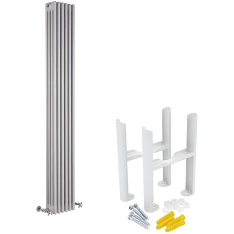 Milano Windsor White Cast Iron Style Vertical Four Column Radiator