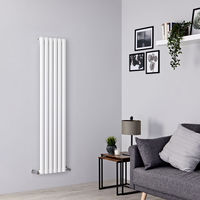 Milano Aruba - Modern White Vertical Column Single Panel Designer Radiator - 1600mm x 354mm
