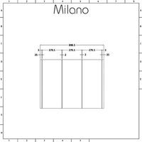 Milano Ren - Modern White Wall Mounted 3 Door Bathroom Mirrored Cabinet - 899mm x 650mm