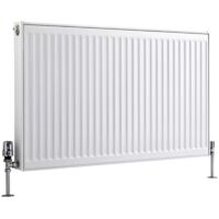 Milano Compact White Type 21 Central Heating Double Panel Plus Horizontal Convector Radiator - 600mm x 1100mm