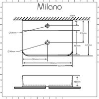 Milano Farington - Modern White Ceramic 600mm x 420mm Rectangular Countertop Bathroom Basin Sink and Mono Basin Mixer Tap