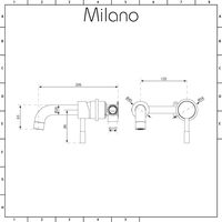 Milano Irwell - Modern White Ceramic 280mm Round Countertop Bathroom Basin Sink and Wall Mounted Basin Mixer Tap