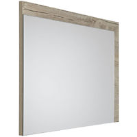 Milano Bexley - Modern 700mm x 500mm Wall Hung Bathroom Mirror with Light Oak Frame