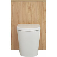 Milano Oxley - Golden Oak 600mm Bathroom Toilet WC Unit