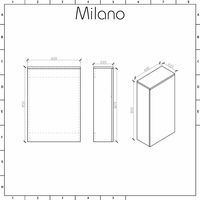 Milano Oxley - Grey 600mm Bathroom Toilet WC Unit