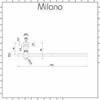 Milano - Modern Chrome Towel Rail for Aruba Vertical Designer Radiator - 350mm