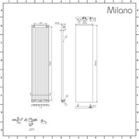 Milano Riso - Modern White Vertical Column Single Flat Panel Designer Radiator – 1800mm x 400mm