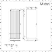 Milano Riso - Modern Anthracite Vertical Column Single Flat Panel Radiator – 1800mm x 600mm