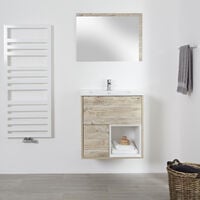Milano Bexley – Light Oak 610mm Bathroom Vanity Unit with Basin