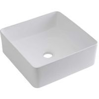 Milano Bexley – Light Oak 600mm Bathroom Vanity Unit with Square Countertop Basin