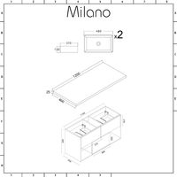 Milano Bexley – Light Oak 1200mm Bathroom Vanity Unit with 2 Rectangular Countertop Basins