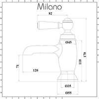 Milano Elizabeth - Traditional Mono Basin Mixer Tap with Lever Handle - Oil Rubbed Bronze