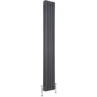 Milano Windsor - 1800mm x 290mm Traditional Cast Iron Style Triple Column Vertical Radiator – Anthracite
