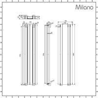 Milano Icon - Modern White Vertical Column Double Panel Designer Radiator with Integral Full Length Mirror – 1600mm x 385mm