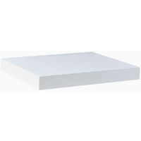 Milano Lurus - Modern 600mm Wall Mounted Bathroom Floating Shelf - White