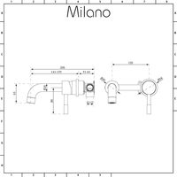 Milano Mirage - Modern Wall Mounted Basin Mixer Tap - Chrome