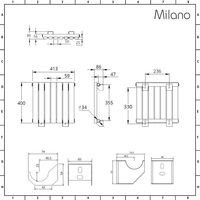 Milano Aruba - Modern Anthracite Horizontal Single Panel Designer Radiator – 400mm x 413mm