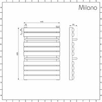 Milano Select - 650mm x 445mm Modern Designer Heated Towel Rail Radiator – White