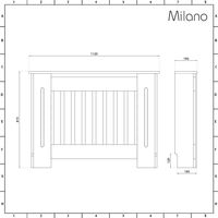 Milano Ealing - White Horizontal Radiator Cabinet Cover - 815mm x 1120mm