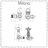 Milano Windsor - Traditional Bronze Corner TRV Thermostatic Radiator Valves