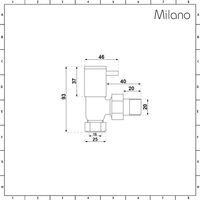 Milano - Black Angled Heated Towel Rail Radiator Valves - Pair