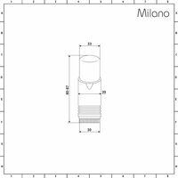 Milano - Modern Black Angled Thermostatic Heated Towel Rail Radiator Valves - Pair